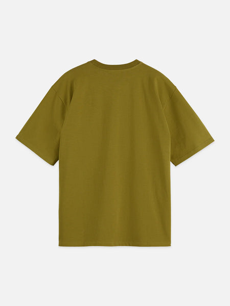 Scotch & Soda 3 Crosses Pocket Tee - Moss Green