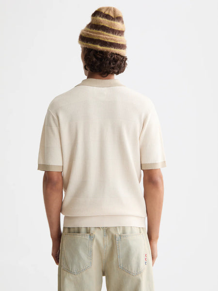 Scotch & Soda Regular-fit Knitted Polo - Eggnog