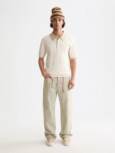 Scotch & Soda Regular-fit Knitted Polo - Eggnog