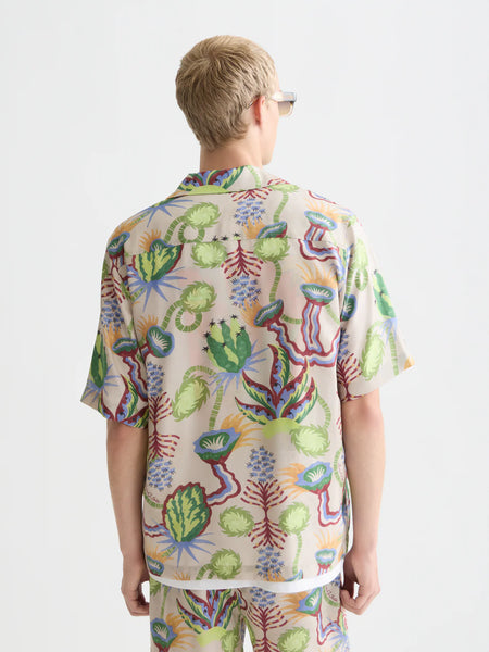 Scotch & Soda Printed Tencel S/S Shirt - Desert Floral/Canyon Clay