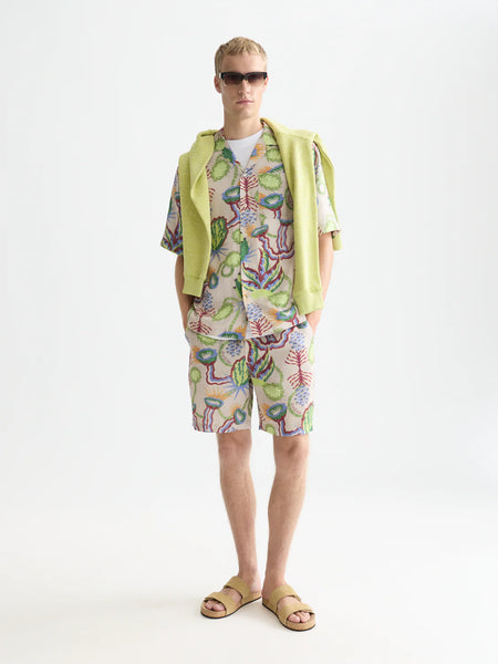 Scotch & Soda Printed Tencel S/S Shirt - Desert Floral/Canyon Clay