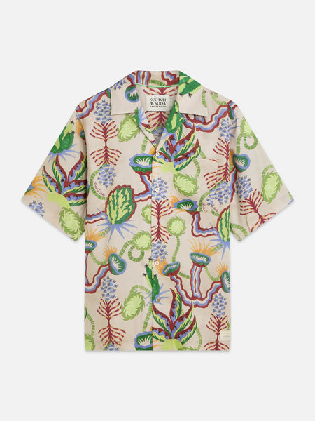 Scotch & Soda Printed Tencel S/S Shirt - Desert Floral/Canyon Clay