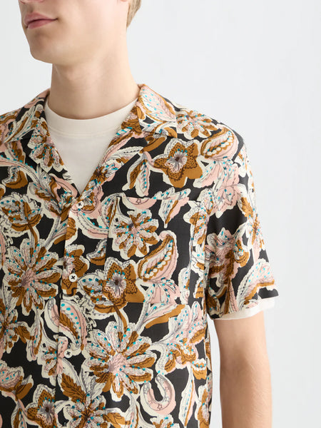 Scotch & Soda Printed Viscose S/S Shirt - Lucky Bandana