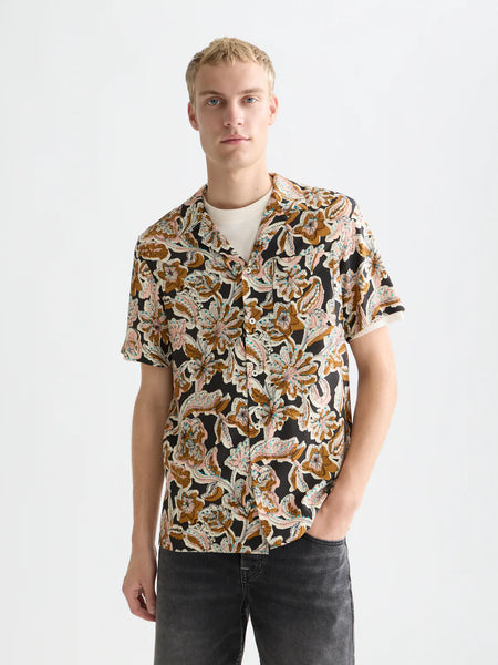 Scotch & Soda Printed Viscose S/S Shirt - Lucky Bandana