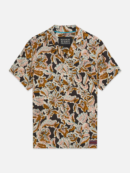 Scotch & Soda Printed Viscose S/S Shirt - Lucky Bandana