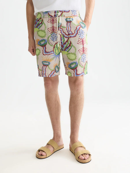 Scotch & Soda Fave Printed Tencel Shorts - Desert Floral/Infinity