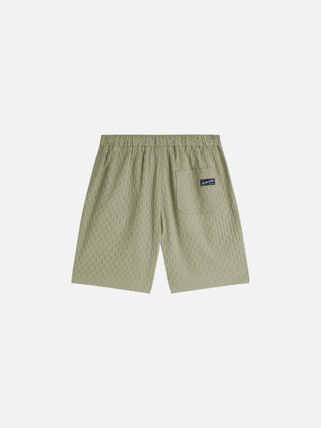 Scotch & Soda Jacquard Seersucker Bermuda Shorts - Oil Green