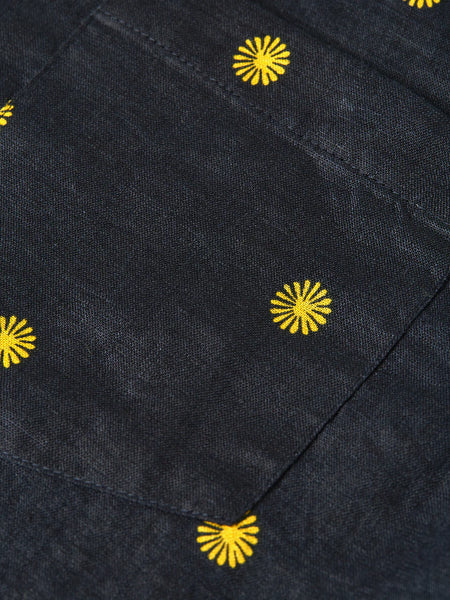 Scotch & Soda Linen Print S/S Shirt - Tiles Stars/Gold Flake