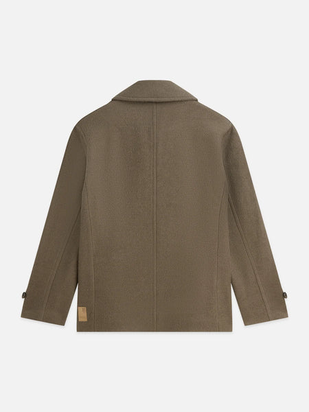 Scotch & Soda Wool Blend Pea Coat - Walnut