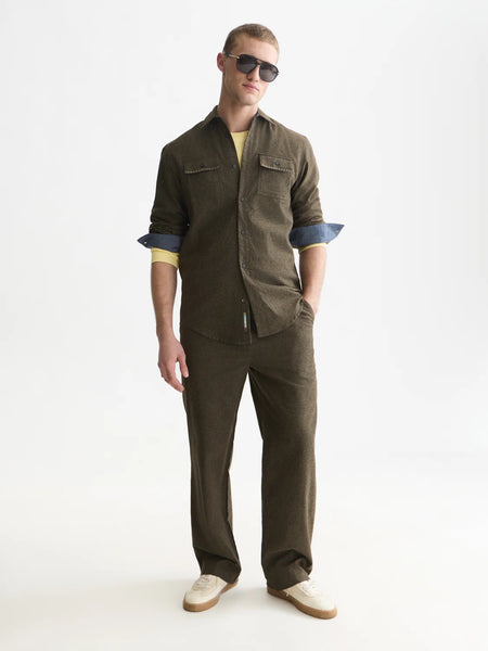 Scotch & Soda Melange Regular Fit Shirt - Forest Night (Green)