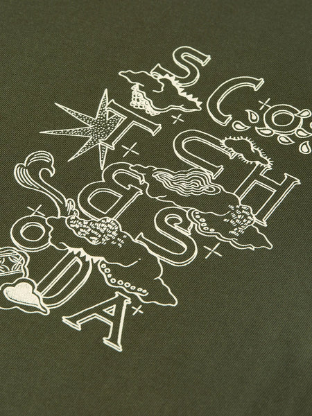 Scotch & Soda  Artwork Tee - Forest Night (Green)