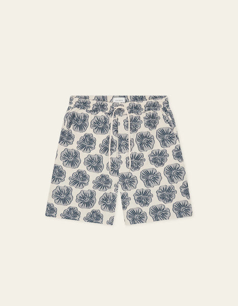Les Deux Dahlia Jacquard Shorts - Dark Denim Blue