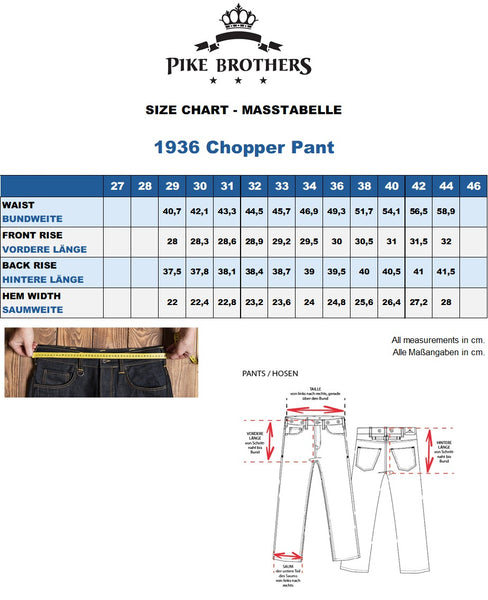 Pike Brothers 1936 Chopper Pant 11oz - Metal