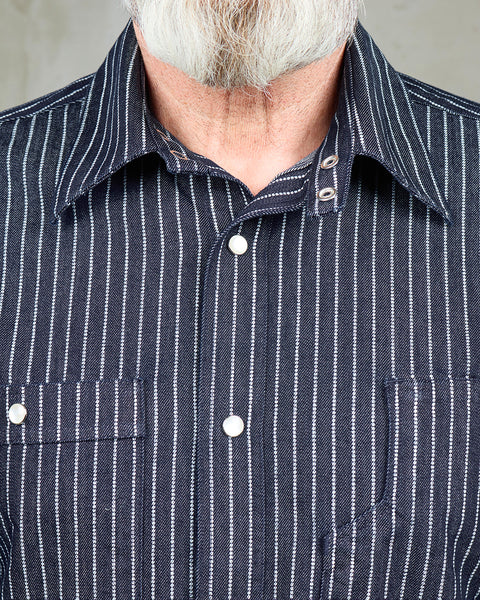 Pike Brothers 1937 Roamer Shirt - Blue Wabash Denim