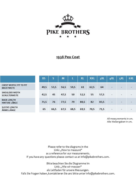 Pike Brothers 1938 Peacoat - Black