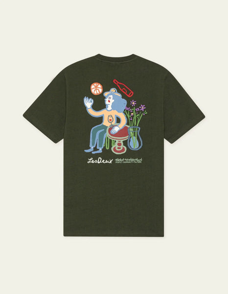 Les Deux Rural Tee - Rosin Green