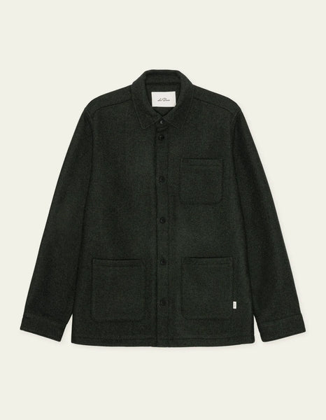 Les Deux Wool Overshirt - Rosin Green