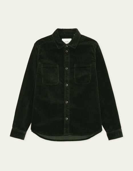 Les Deux Corduroy Overshirt - Rosin Green