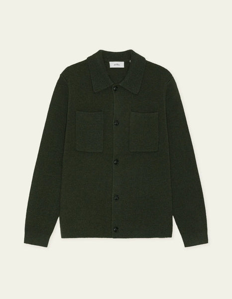 Les Deux Milano Knit Overshirt - Rosin Green