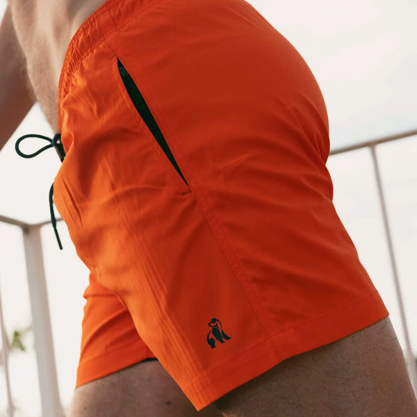 Swole Panda Hydromotion Swim Shorts - Orange