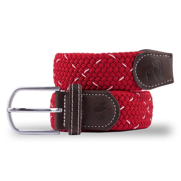 Swole Panda Woven Belt - Red/White Dot