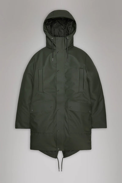 Rains Nome Long Parka - Green