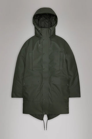 Rains Nome Long Parka - Green