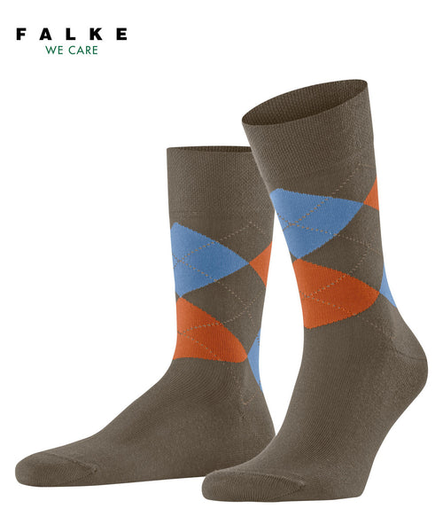 Falke Sensitive  Argyle Men Socks - Covert Grey