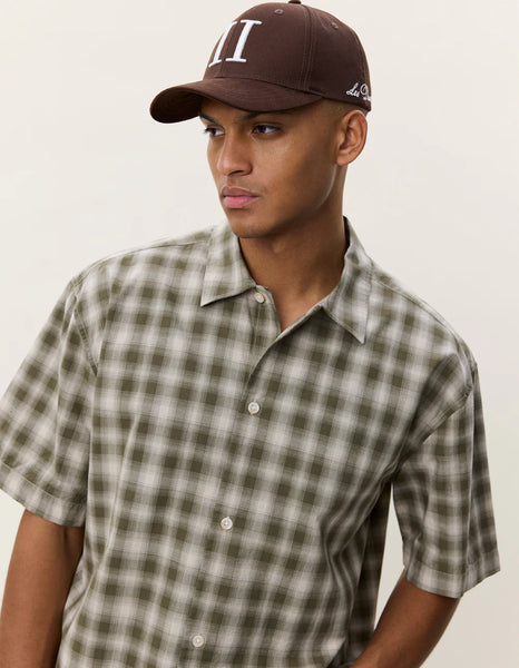 Les Deux Shadowcheck S/S Shirt - Olive Night