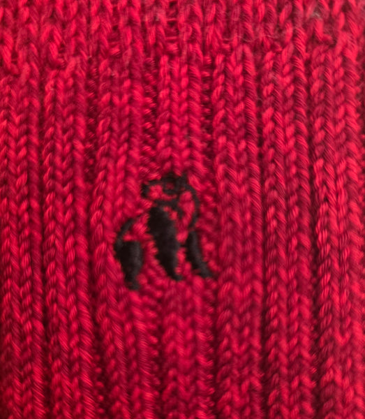 Swole Panda Bamboo Boot Socks - Red