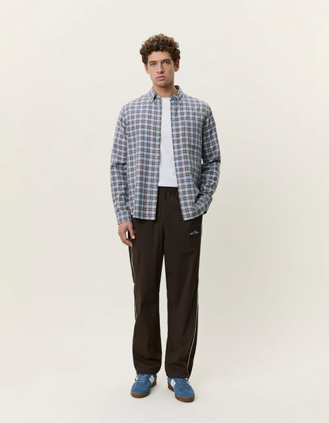 Les Deux Check Shirt - Faded Denim Blue