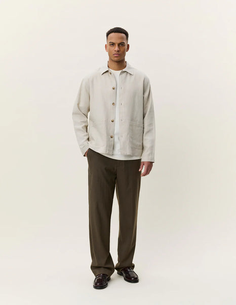 Les Deux Linen Overshirt - Light Sand