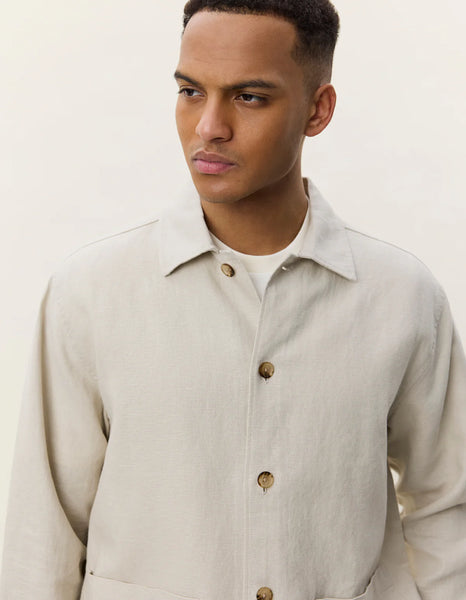 Les Deux Linen Overshirt - Light Sand