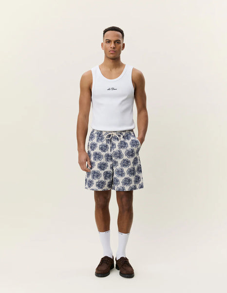 Les Deux Dahlia Jacquard Shorts - Dark Denim Blue