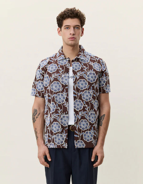 Les Deux Flower AOE S/S Shirt - Delicioso (Brown)