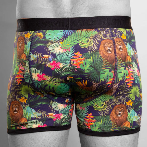 Swole Panda Jungle Print Boxers - Black Band
