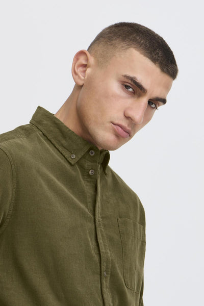 !Solid Sdjuan L/S Cord Shirt - Ivy Green