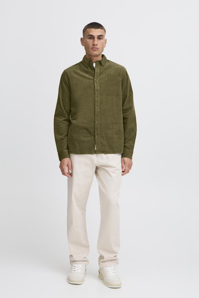 !Solid Sdjuan L/S Cord Shirt - Ivy Green