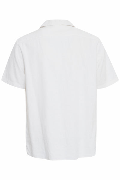 !Solid Sdallan S/S Linen Mix Cuba Shirt - Off White