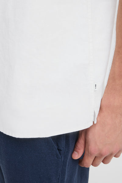 !Solid Sdallan S/S Linen Mix Cuba Shirt - Off White