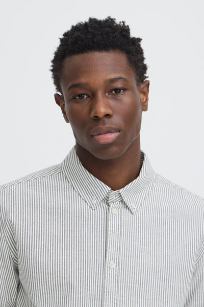 !Solid Sdval Stripe Shirt - True Black