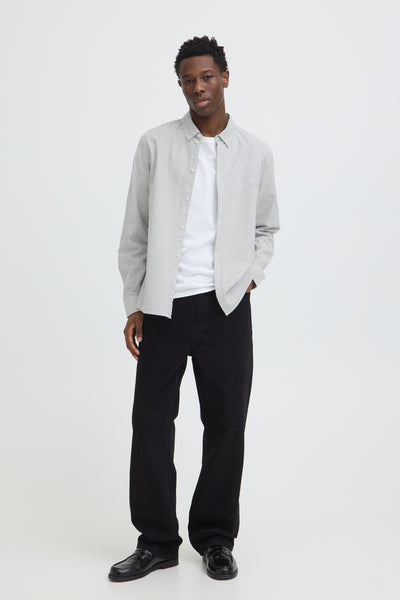 !Solid Sdval Stripe Shirt - True Black
