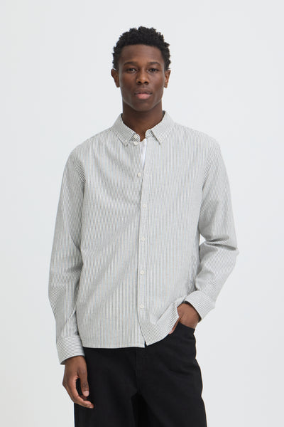 !Solid Sdval Stripe Shirt - True Black