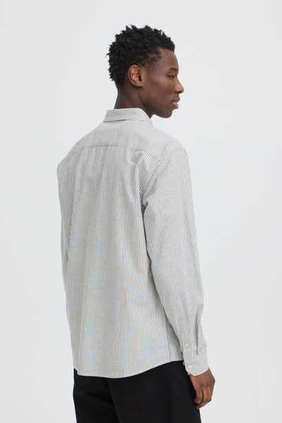 !Solid Sdval Stripe Shirt - True Black