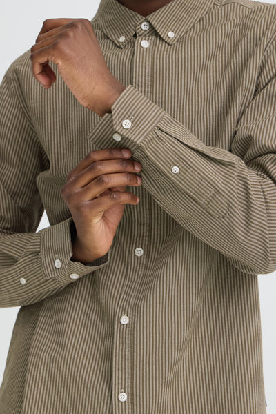 !Solid Sdval Stripe Shirt - Bungee Cord (Grey)
