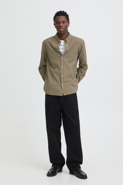 !Solid Sdval Stripe Shirt - Bungee Cord (Grey)