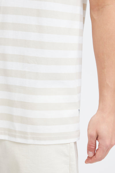 !Solid SDisaam Stripe Pocket Tee - Off White