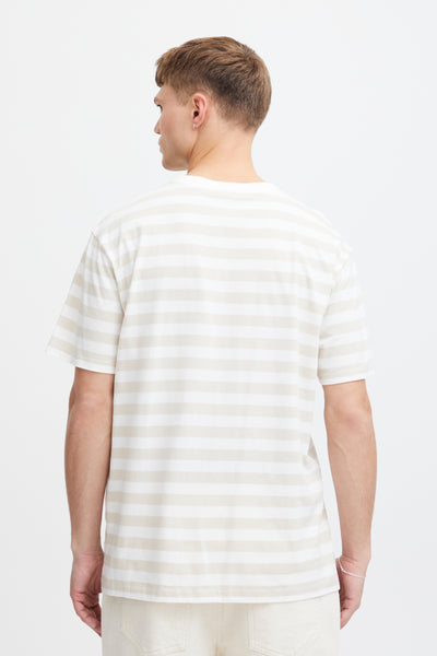 !Solid SDisaam Stripe Pocket Tee - Off White