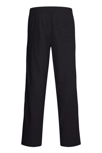 !Solid Sdalann Linen Mix Trousers - Black