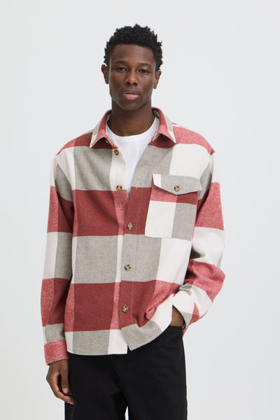 !Solid Sdmanheim Overshirt - Brick Red